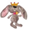 Peluche doudou Lapin gris Courrone Etoile jaune rose Girl Talk 30  (24165)