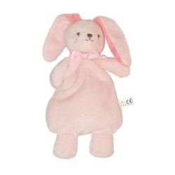 Doudou lapin rose Ruban Espa Intercommerce 28 cm RT1909 (24169)
