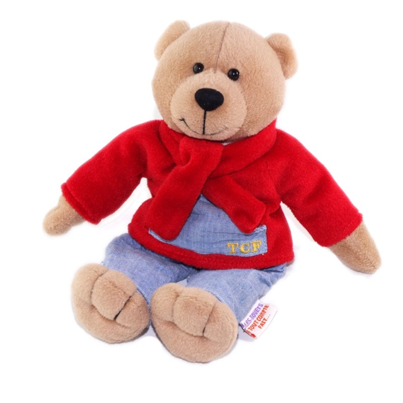 TOUT COMPTE FAIT TCF Peluche doudou ours marron habits 26 cm (25657)