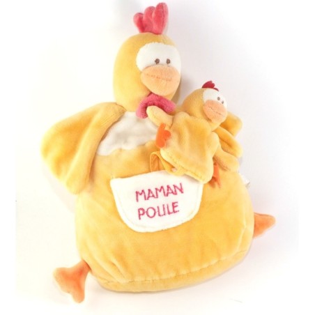 TOUT COMPTE FAIT Doudou Maman Poule orange 22 cm (25635)