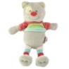 Doudou chat gris pull rouge vert bleu 32 cm BENGY 2007 (25318)