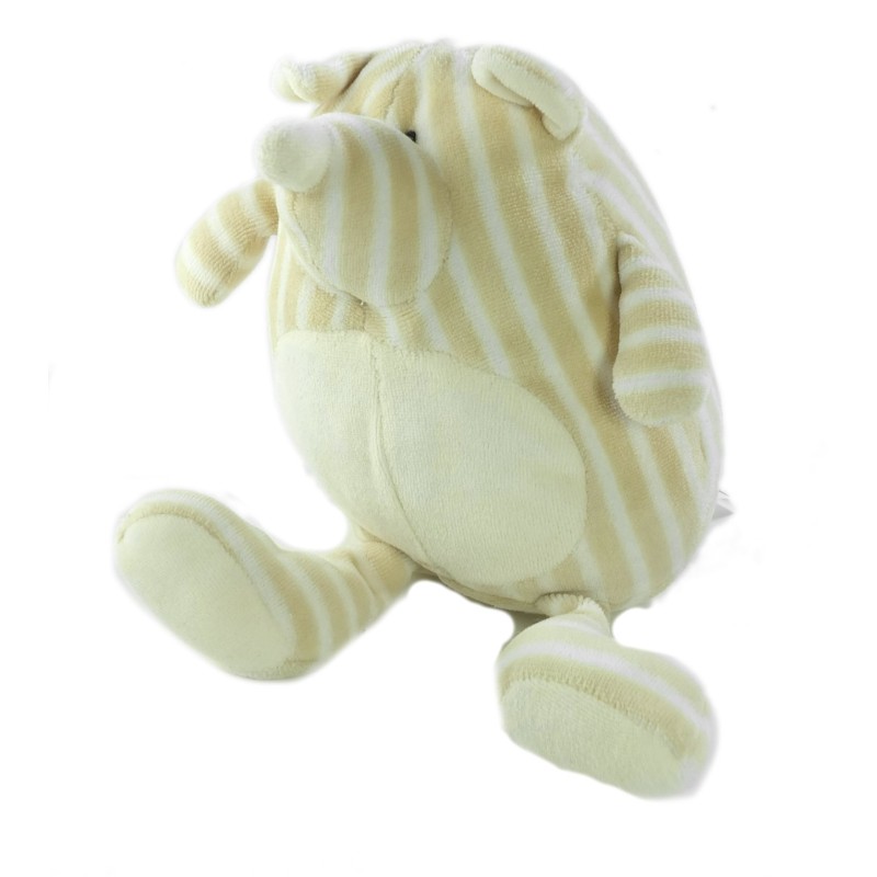Doudou souris blanc beige Laboratoires Home Institut 25 cm (25402)