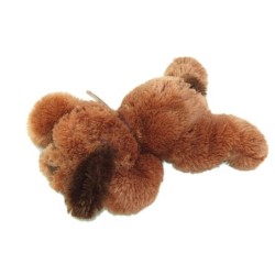Peluche Chien marron allonge noeud 35 cm COBICO (25401)