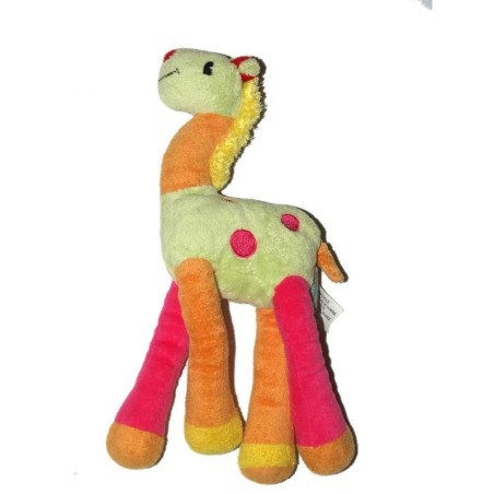 doudou-girafe-orange-vert-rose-comptoir-francais-de-la-mode-tcf-28-cm (15555)