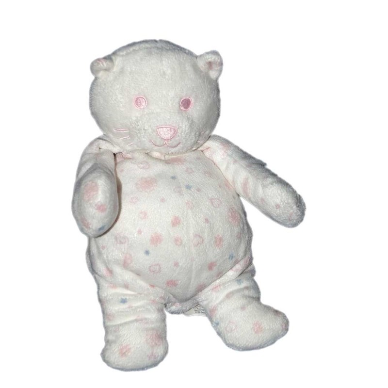 Doudou Chat blanc TCF Tout Compte Fait 25 cm (15538)