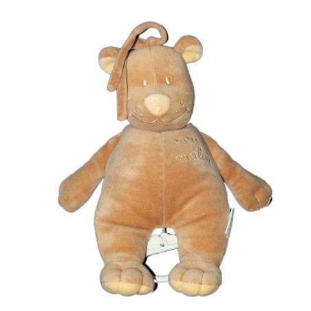 Doudou Ours malin beige Musical peluche TCF Tout Compte Fait 26 cm (15535)