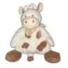 Doudou peluche Vache Daisy blanche taches marrons Foulard Jollybaby 25 cm (17112)