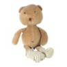 Doudou Ours marron Natalys Chaussettes rayées 28 cm (17675)
