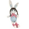 Doudou lapin blanc bleu aviateur Who Loves me TAO Tape à l'Oeil 32 cm (17398)