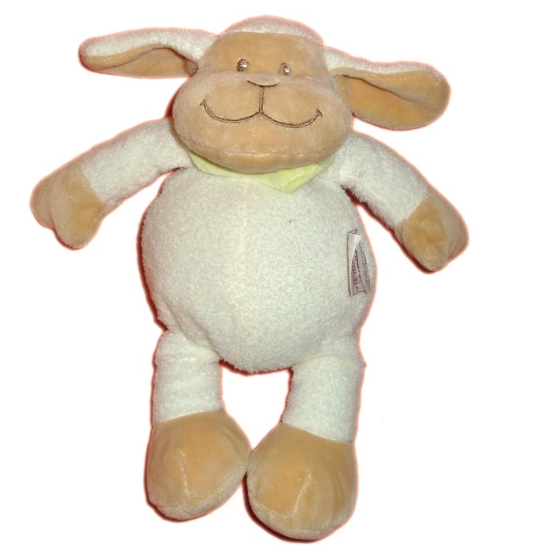 Doudou Mouton agneau blanc beige - BENGY Amtoys 2008 - H 25 cm (11939)