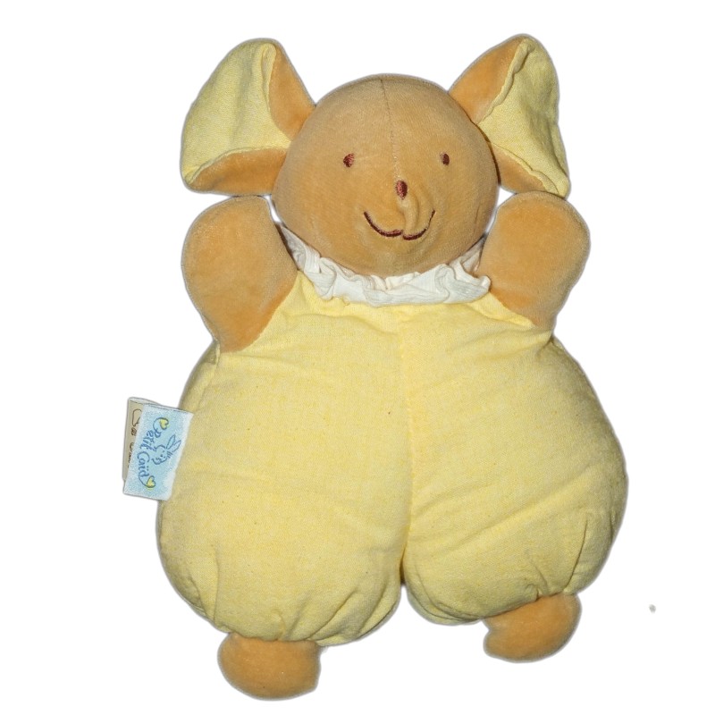 Doudou Tissu SOURIS jaune Petit Caid Histoire d'Ours (12280)