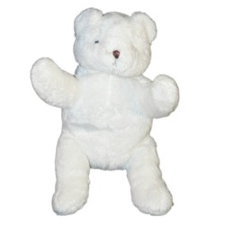 Doudou peluche Ours polaire blanc Gingo Biloba 25 cm (12050)