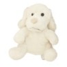 Doudou Peluche CHIEN blanc crème nez beige BEBISOL - H 18 cm (12447)