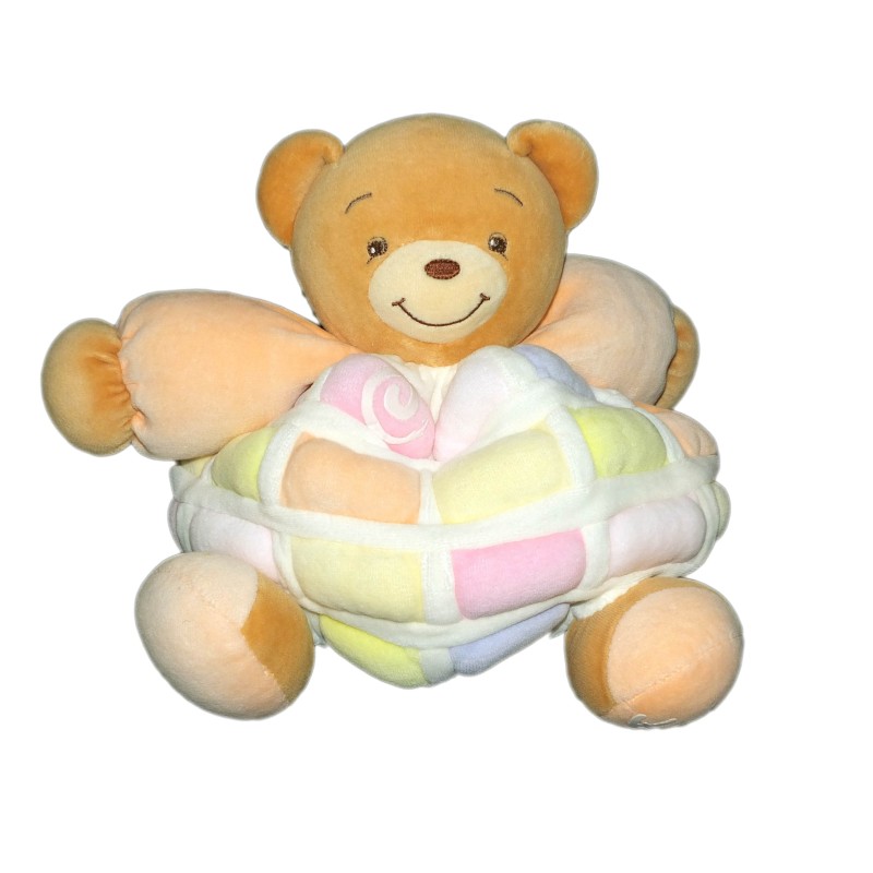 KALOO - Doudou OURS Boule Blanc pastel Candy Candies - H 18 cm (11186)