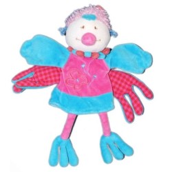 Doudou marionnette Oiseau bleu rose Catimini 28 cm (14555)