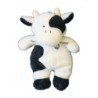 Peluche Doudou VACHE Noire blanche - LASCAR - H 24 cm (6455)