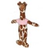 Doudou peluche GIRAFE pull rose MRSA Petit Boy - H 32 cm (6541)