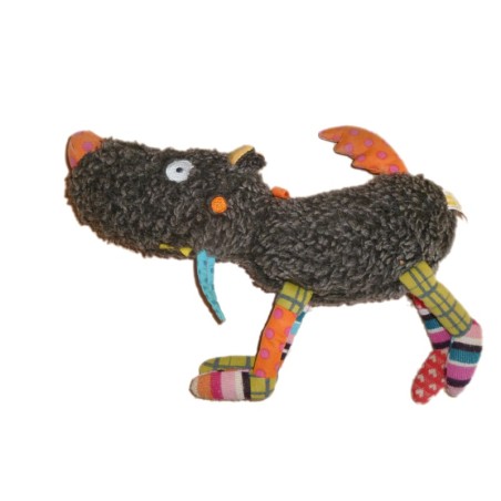 Doudou Peluche chien Loup Ebulobo Grelot 26 cm (7286)