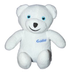 Doudou OURS blanc - Laboratoire GALLIA - H 20 cm (13459)