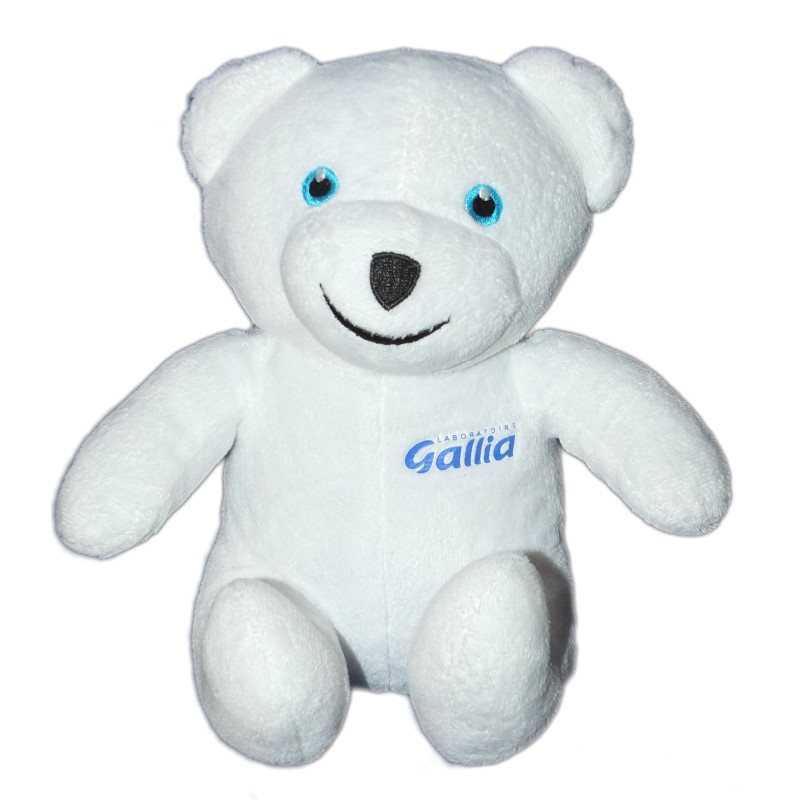 Doudou OURS blanc - Laboratoire GALLIA - H 20 cm (13459)
