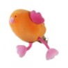 Doudou Oiseau orange rose Natalys 16 cm (17676)