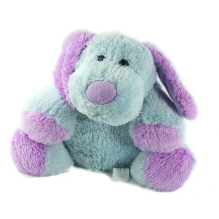 Peluche doudou chien bleu mauve Gifi 30 cm (19592)