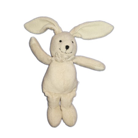 Doudou lapin beige blanc écru crème 22 cm Anna club Plush (19504)