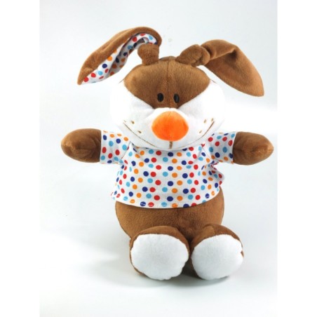FIZZY Doudou peluche lapin marron Lapi Choco 30 cm (19821)