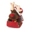 Peluche Noel doudou Renne Rudy traineau Fizzy 26 cm NEUF ETIQU (20238)