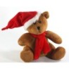 Zami Peluche de Noël doudou Ours marron Fizzy 16 cm Neuf etiquette (20447)