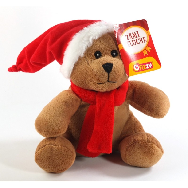Zami Peluche de Noël doudou Ours marron Fizzy 16 cm Neuf etiquette (20446)