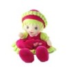 Doudou poupée rose fuschia vert Alice 30 cm Aguila de Oro Toys (19348)