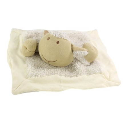 Doudou Mouton agneau blanc beige Fourure Nature et Decouvertes (23235)