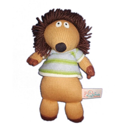 Latitude Enfant Peluche doudou Herisson Hugo 22 cm tricot laine (19487)