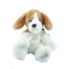 Peluche doudou chien blanc marron noir Russ Berrie Etoile spirale grises 25c m (18949)