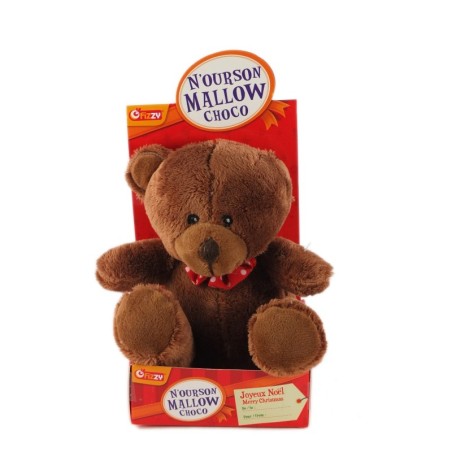 Peluche doudou ours marron N ourson Mallow Coco Joyeux Noel 15 cm Fizzy (20225)