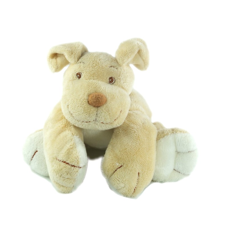 Peluche doudou chien beige Jollybaby 20 cm (20288)