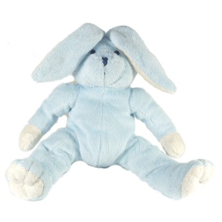 Doudou peluche Lapin bleu Graine D'éveil - 26 cm - Eveil et Jeux (17691)