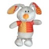 Peluche doudou lapin orange pois rayures Fizzy Lapi Choco 32 cm (21242)