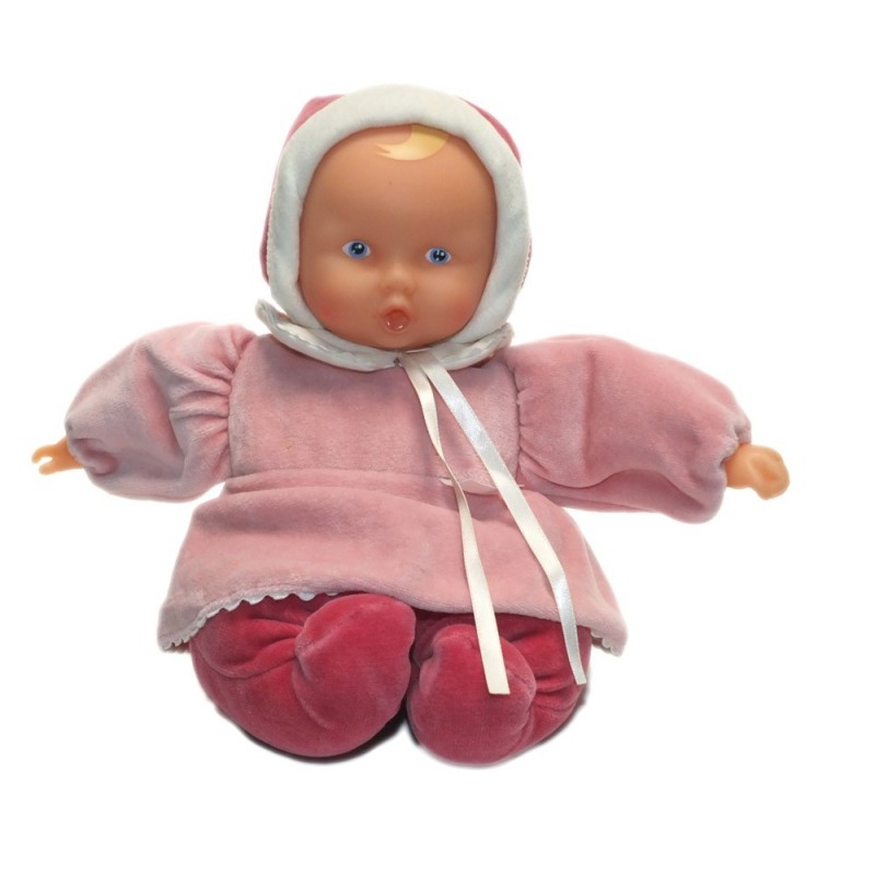 Doudou poupée Poupon Babypouce rose Corolle 2003 30 cm (17754)