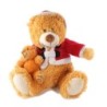 Doudou peluche OURS et son doudou FIZZY Manteau capuche 30 cm assis (20235)