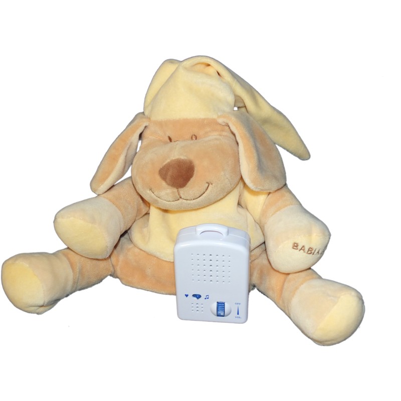 Chien beige jaune BABIAGE Doodoo Musique Bruits Intra Uterins (12919)