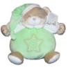 Doudou peluche OURS Vert boule GIFI Etoile brodée 24 cm NEUF ETIQ (13953)