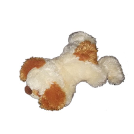 Peluche sonore chien qui aboie creme beige roux 36 cm Gispy (19292)