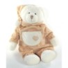 Peluche doudou Ours beige poche coeur 36 cm MGM (26096)