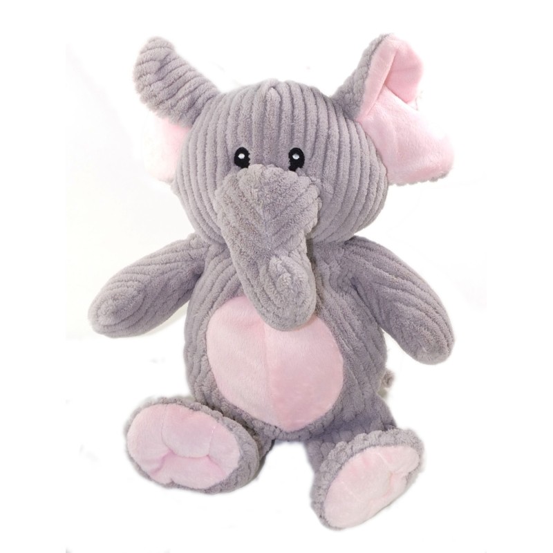 Doudou peluche Elephant gris rose 35 cm MGM Dodo d Amour (26082)