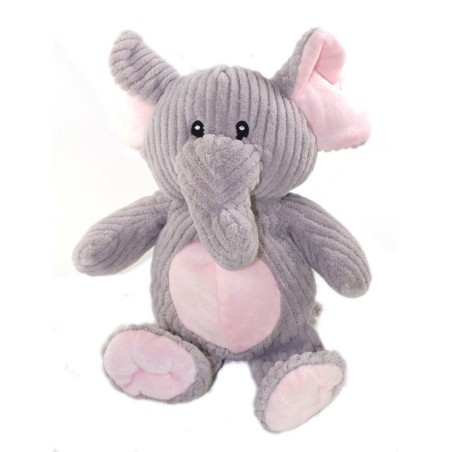 Doudou peluche Elephant gris rose 35 cm MGM Dodo d Amour (26082)