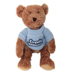 Peluche OURS marron CREEKS Pull Bleu - 22/30 cm (8875)