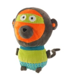 Doudou peluche Singe  Ze Super Zeros ZONK 27 cm - SANS CAPE (21140)