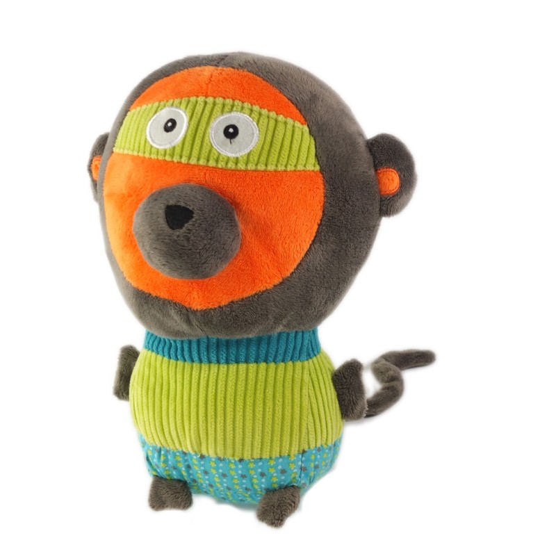 Doudou peluche Singe  Ze Super Zeros ZONK 27 cm - SANS CAPE (21140)